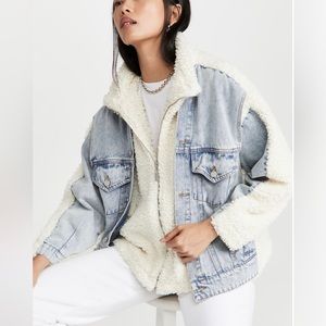 BLANKNYC Bear Hug Denim Sherpa Jacket